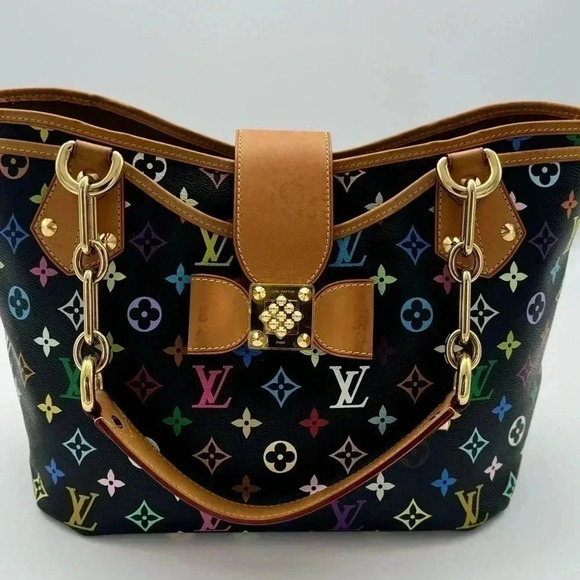 Louis Vuitton Black Monogram Multicolore Canvas Annie GM Bag w/ FREE ENTRUPY COA - Picture 17 of 17